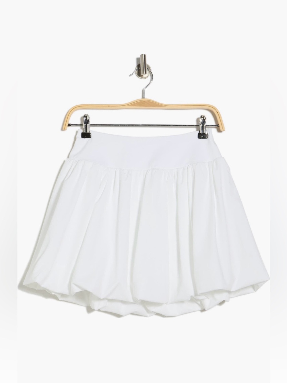 Z by Zella White Tennis Skort Bubble Hem Built-In Shorts Size M 🤍